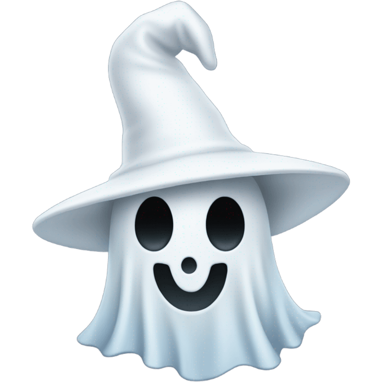 Ghost with a pointy white hat emoji