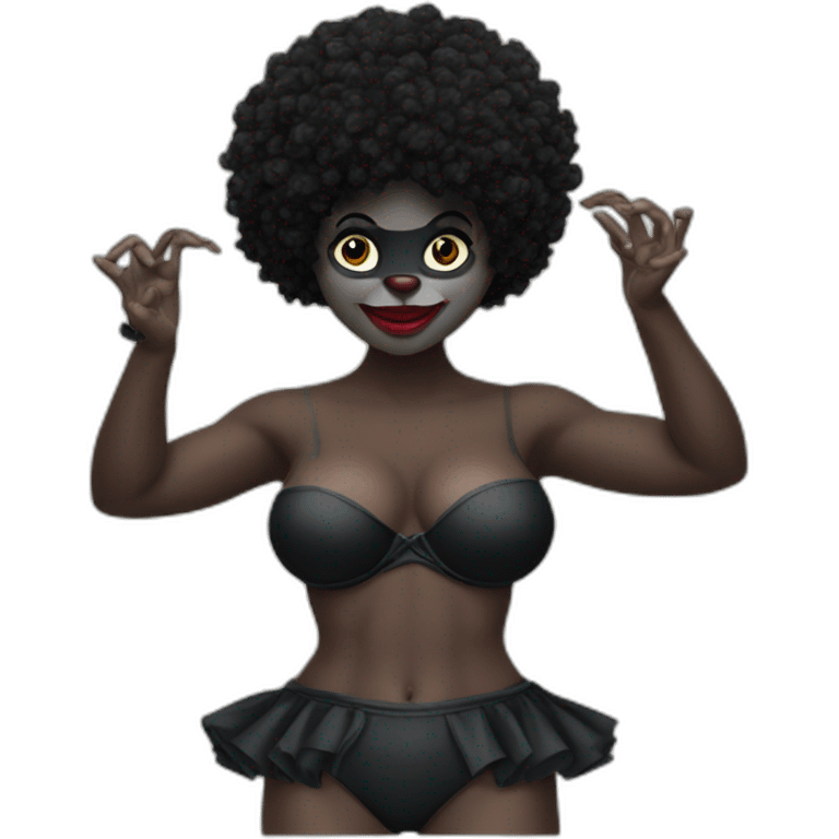 Female gollywog full body handbra nice emoji