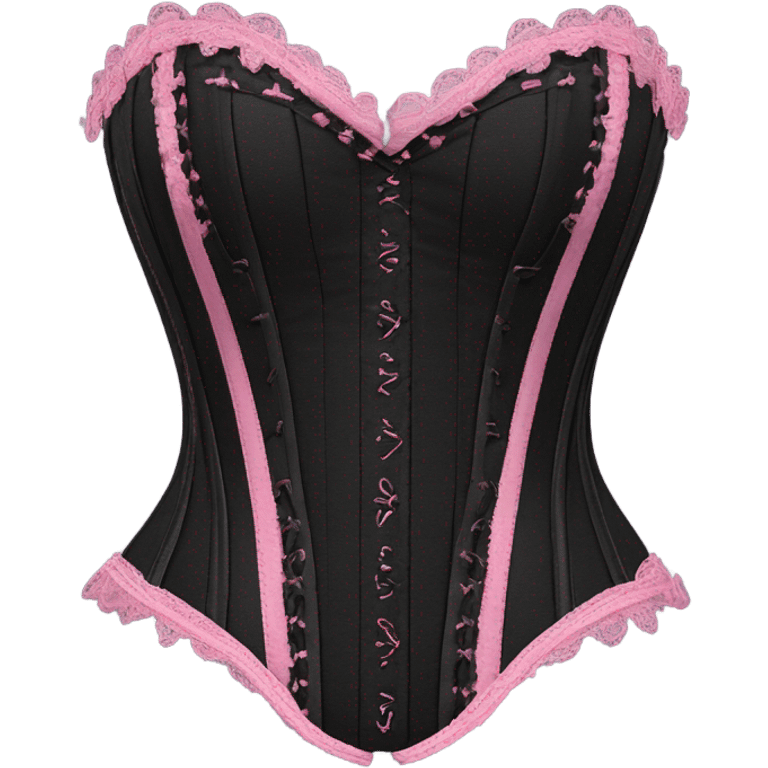 Corset black and pink  emoji