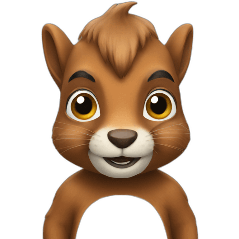 A frank squirrel emoji