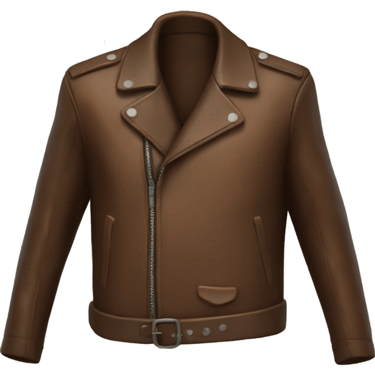 Brown leather jacket emoji