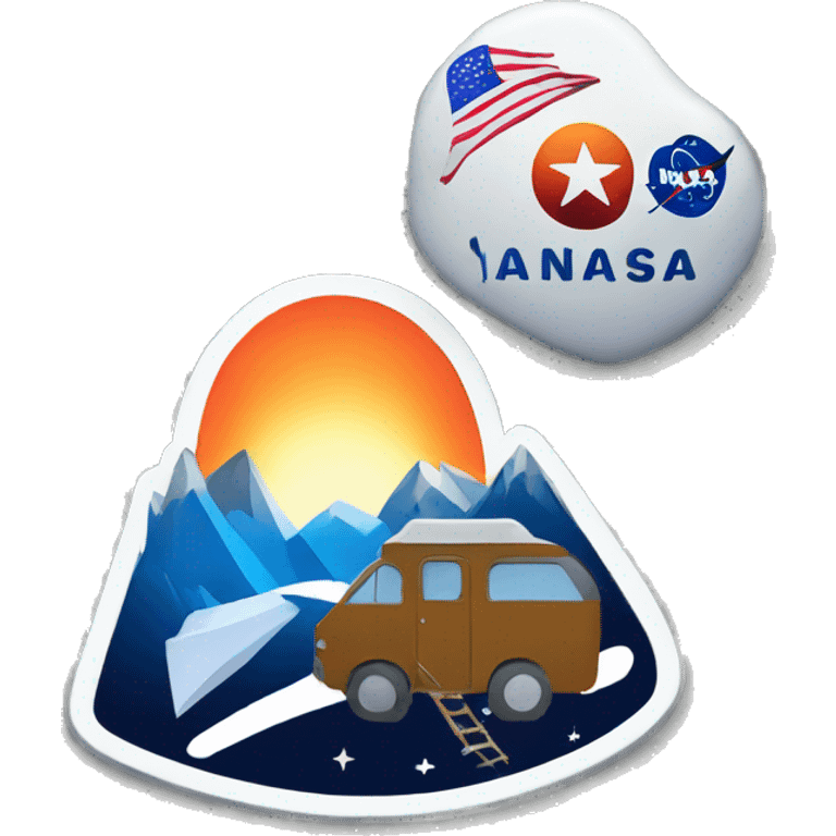 NASA logo for a camping trip emoji