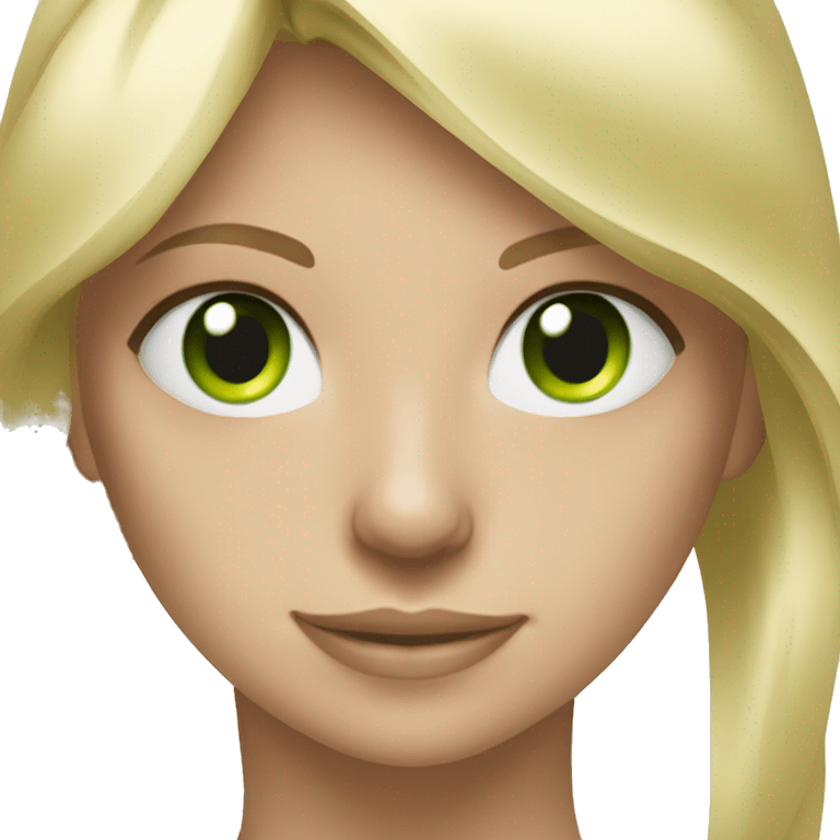 Fitness Gym Blonde Girl White With Green Eyes emoji