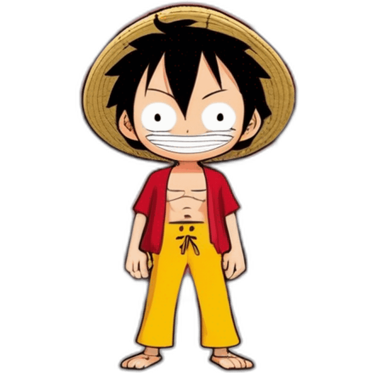 luffy standing with is scar emoji