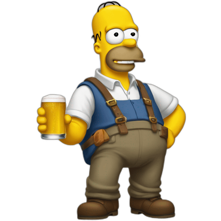 Homer buvant un bière emoji