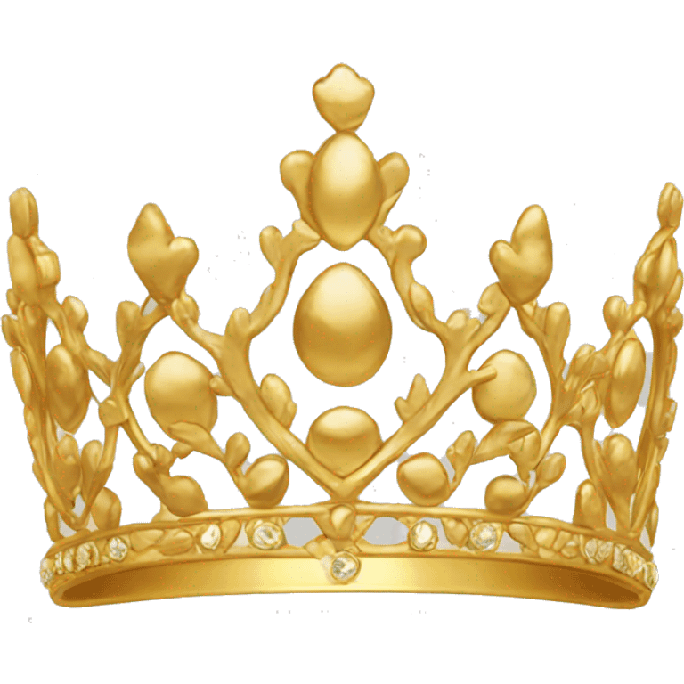 Realistic gold tiara emoji