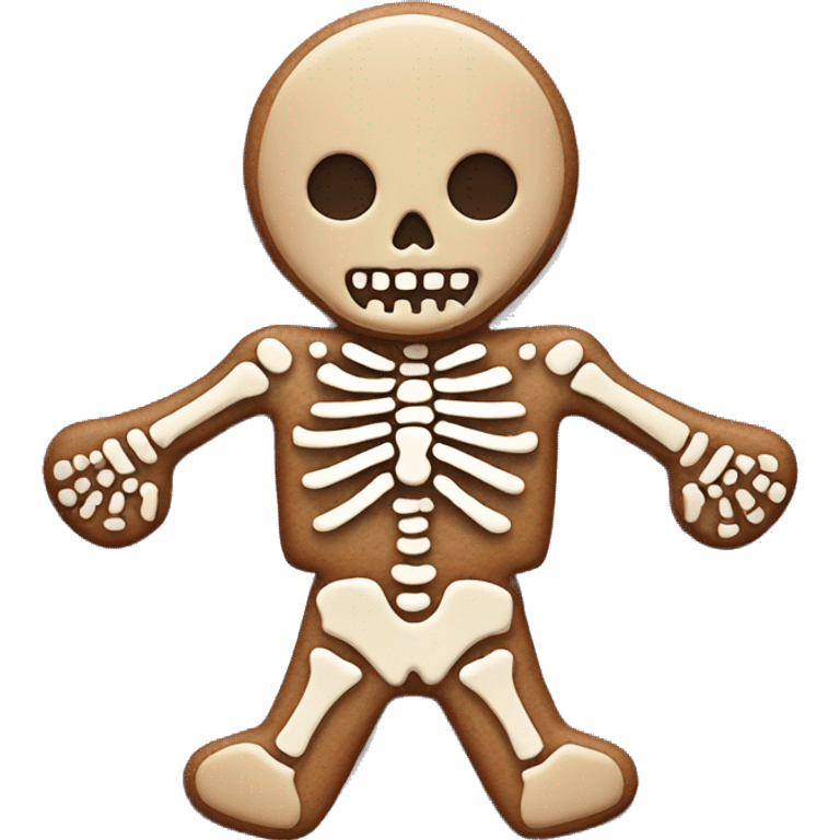 skeleton gingerbread man emoji