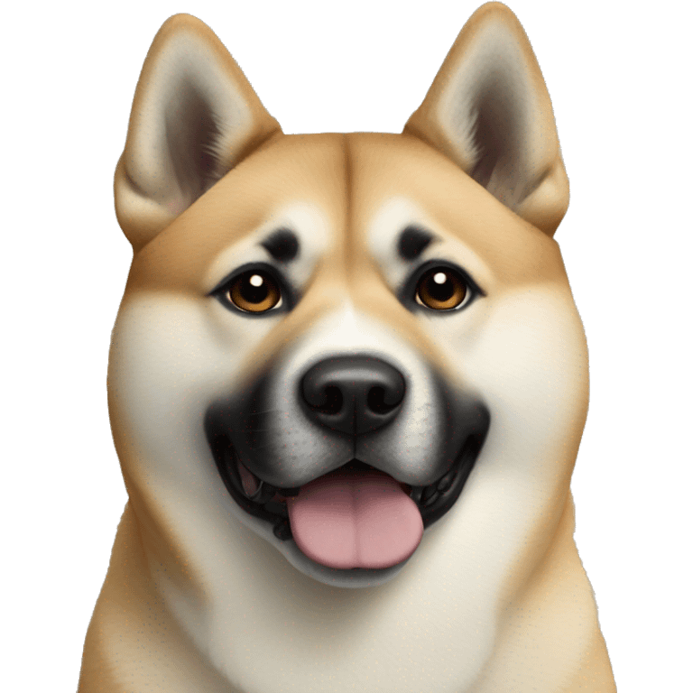 American Akita with a black spot on each cheek emoji