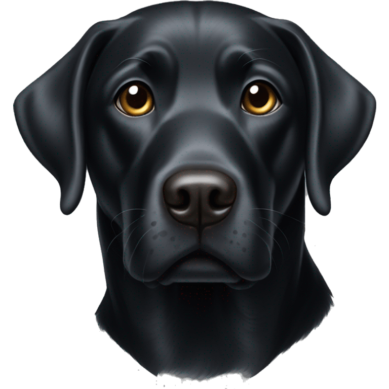 black labrador white chest  emoji