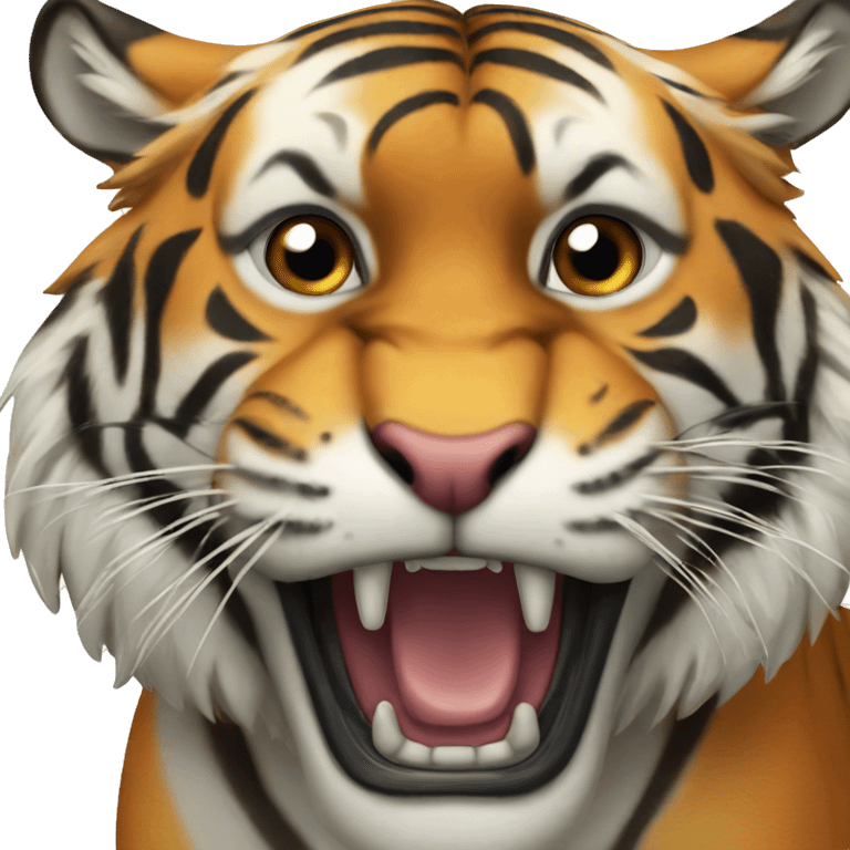 a tiger roaring emoji