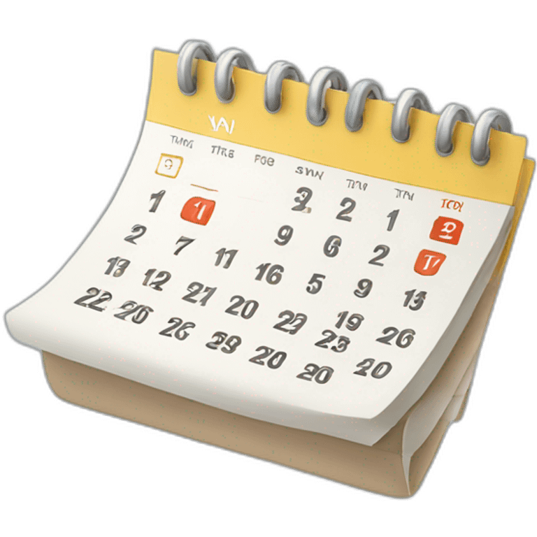 calendar 3d emoji