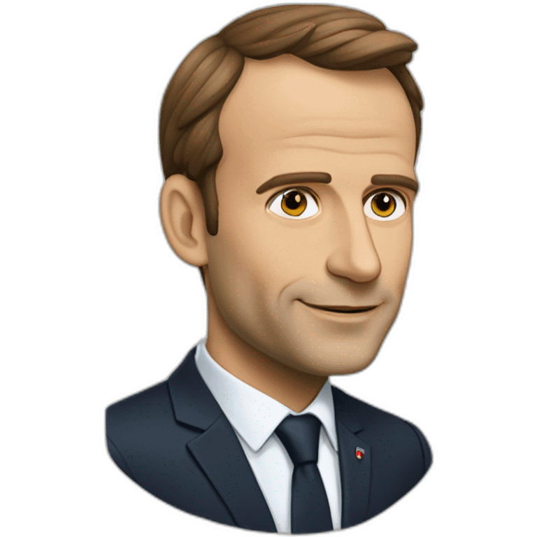 Macron avec étant avec poutine emoji