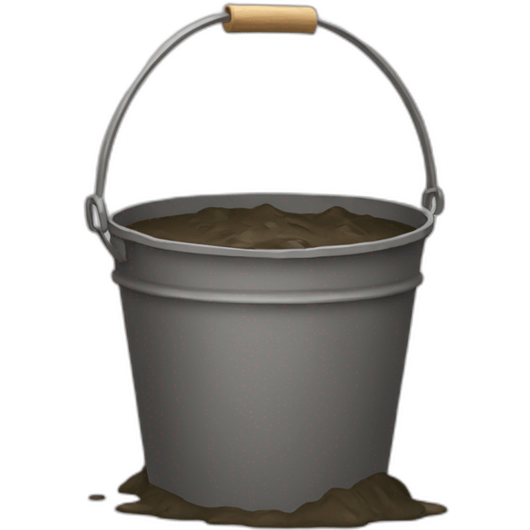 bucket of mud emoji