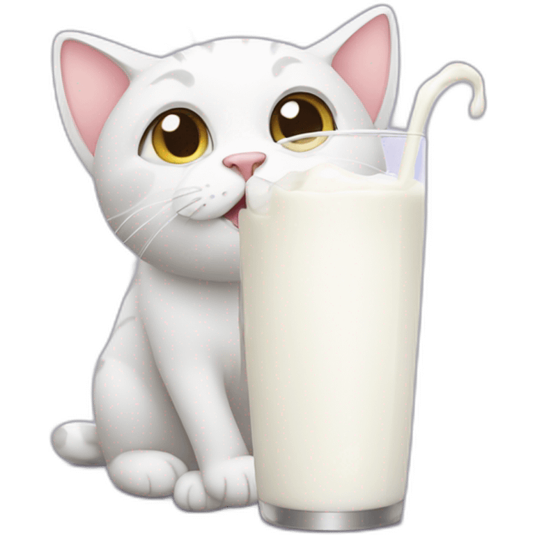 cat with milk emoji