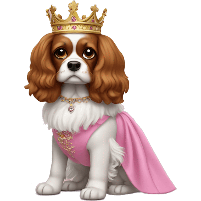 King Charles wearing a pink tutu emoji