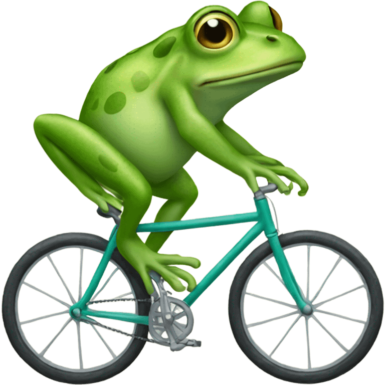 Frog riding a bicycle  emoji