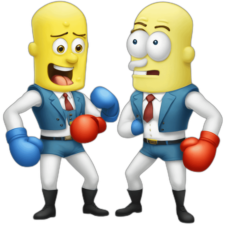 Vladimir Putin boxing spongebob squarepants emoji