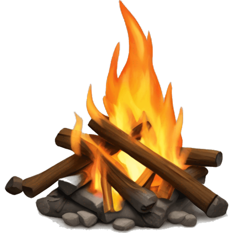 Campfire in fire pit emoji