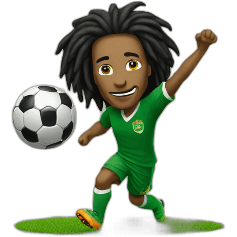 Bob marley play soccer emoji