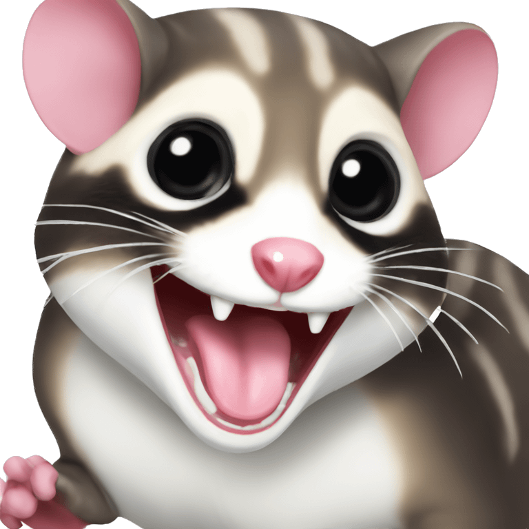 Laughing sugar glider emoji