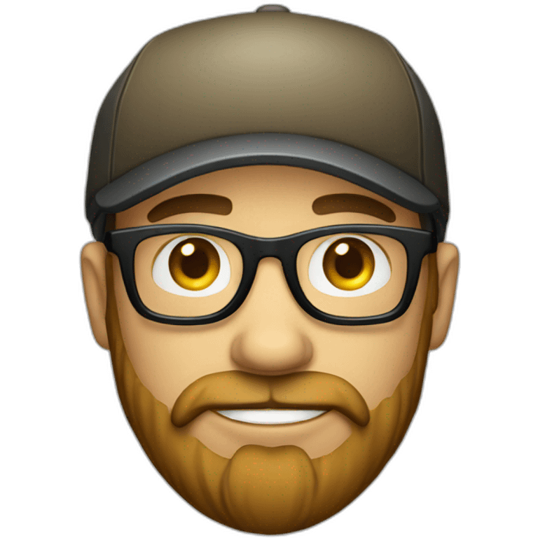 small bearded designer with glasses and a cap emoji