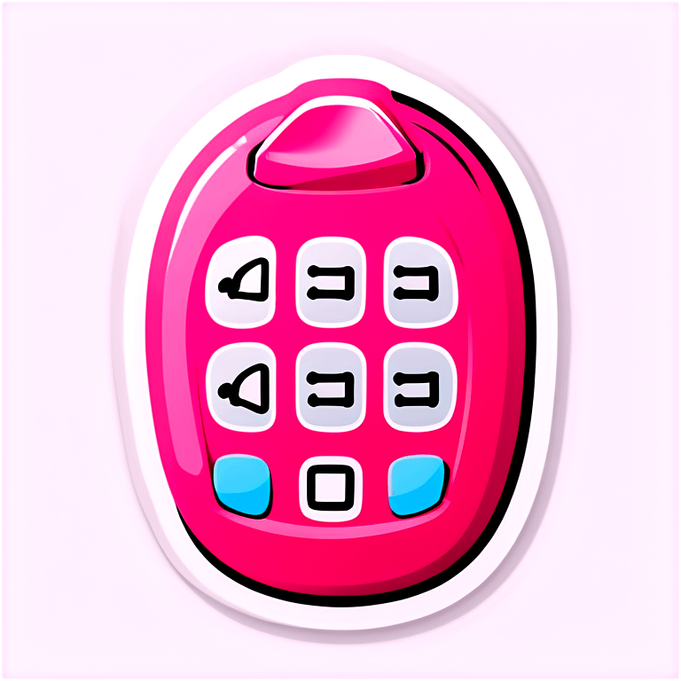 Pink phone emoji