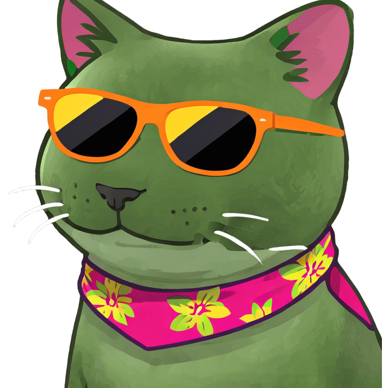 Cat with sunglasses emoji