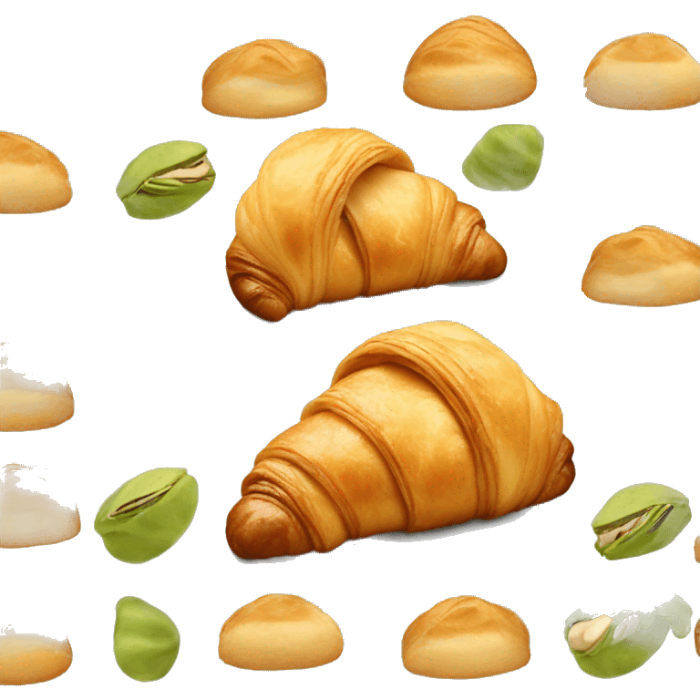 Croissant pistachio kunafa  emoji