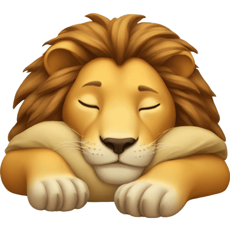 Sleeping lion  emoji