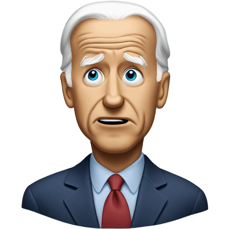 Joe Biden looking lost emoji