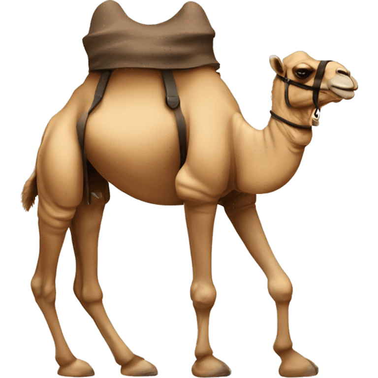 Camel with a gun emoji