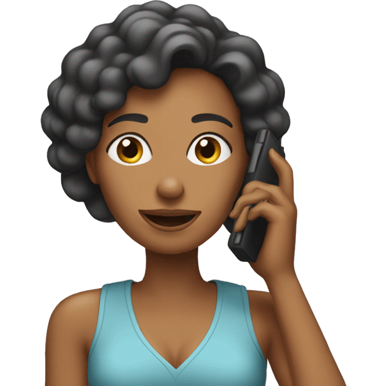 Woman talking on her cellphone emoji