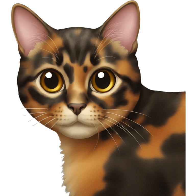 a tortoiseshell cat  emoji