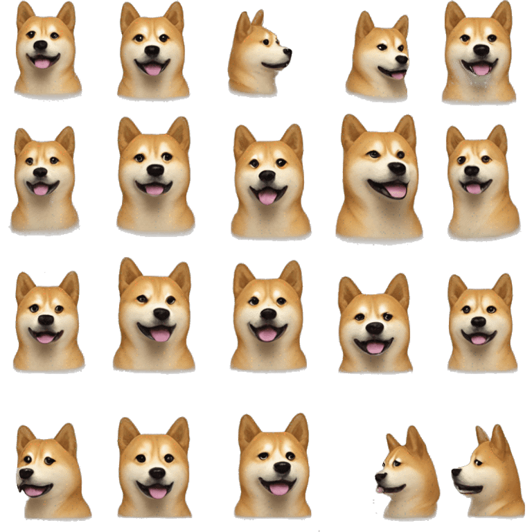 Doge meme dog in iconic pose emoji