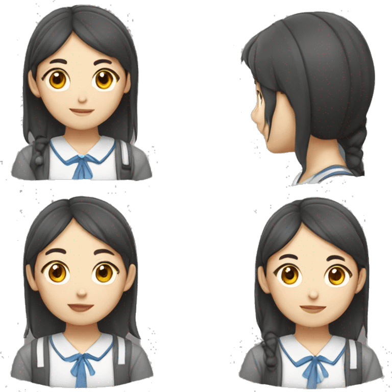 Korean school girl emoji