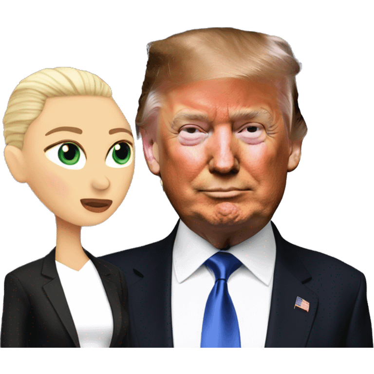 Trump and Elon in love emoji