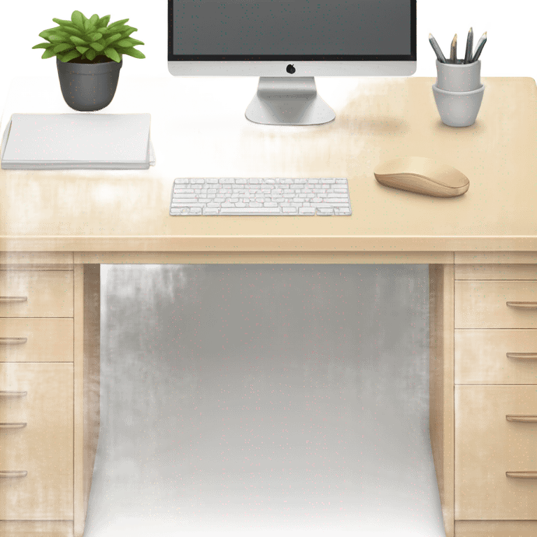 minimalist-clean-work-desk-with-white-wood-colorway-front-view emoji