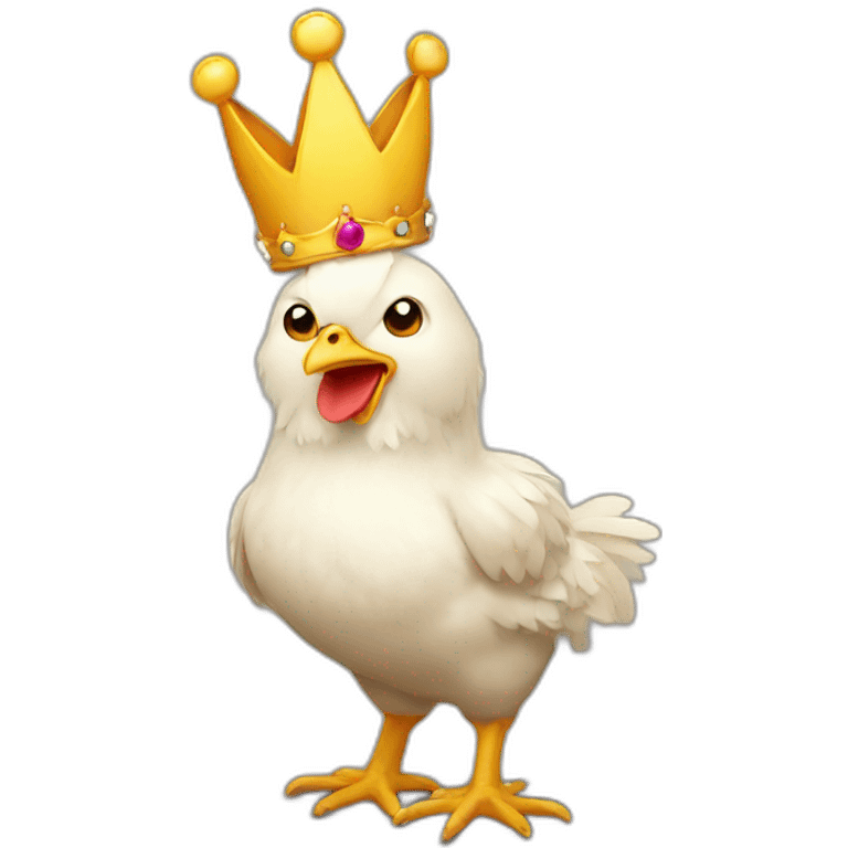 Chicken with crown  emoji