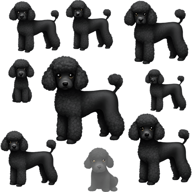 black poodle emoji