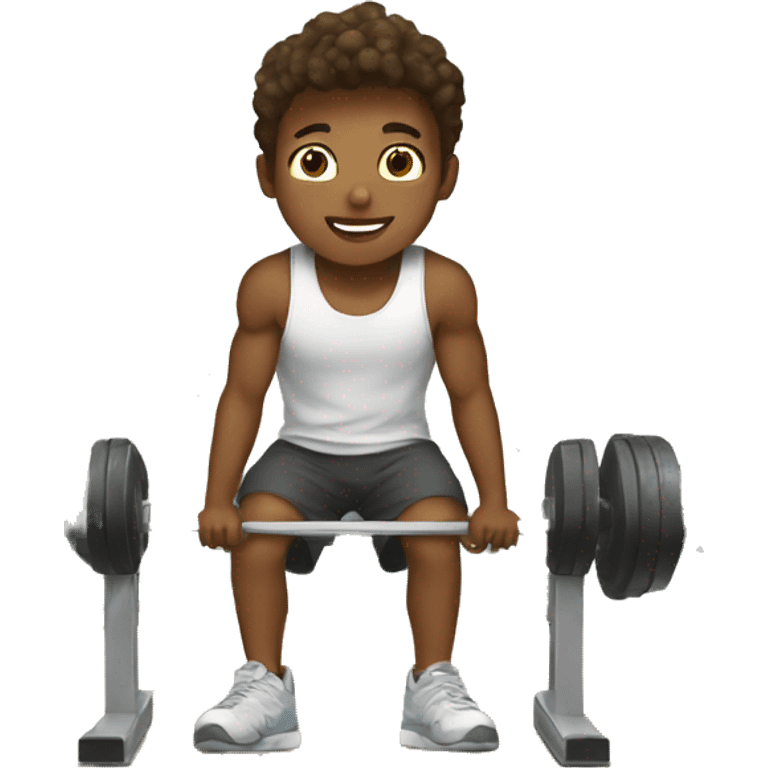 Boy in gym  emoji