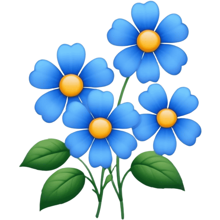 blue flowers  emoji