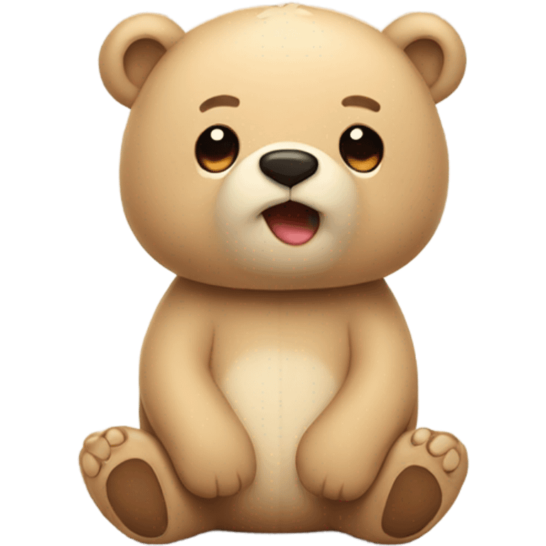 Cute beige bear emoji