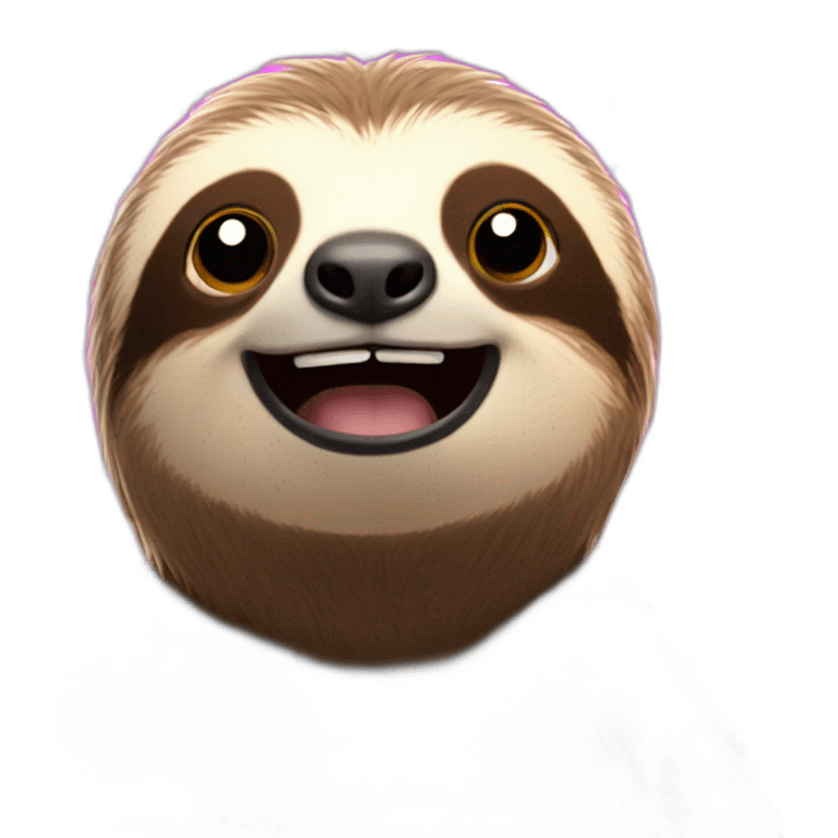 sloth surrounded by lighting bolts emoji