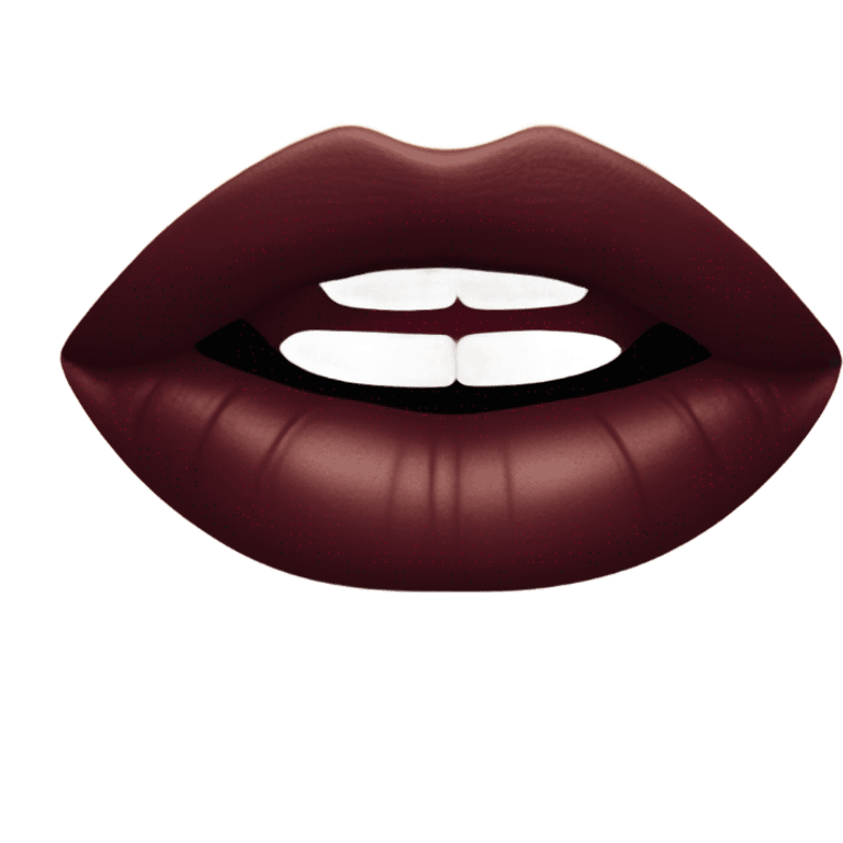 Burgundy lipstick  emoji