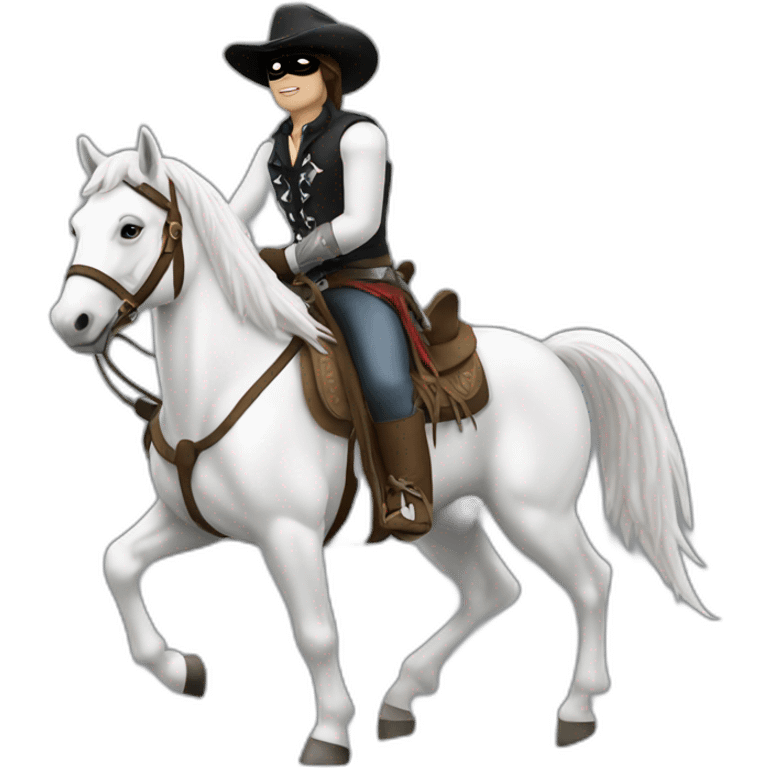 the lone ranger riding white horse emoji