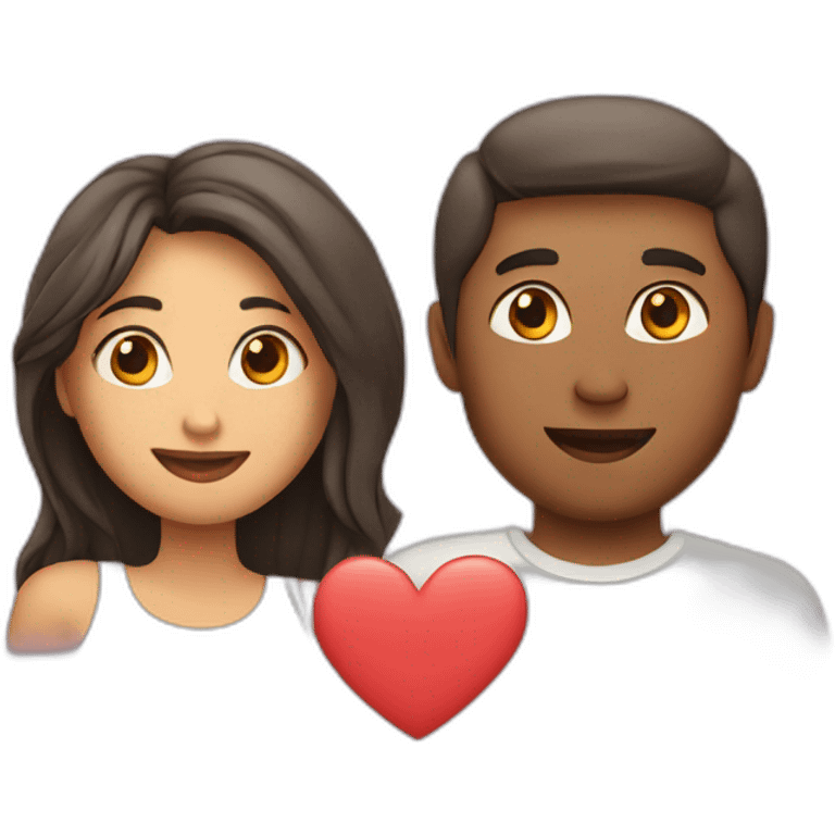 couple with a love heart above them emoji