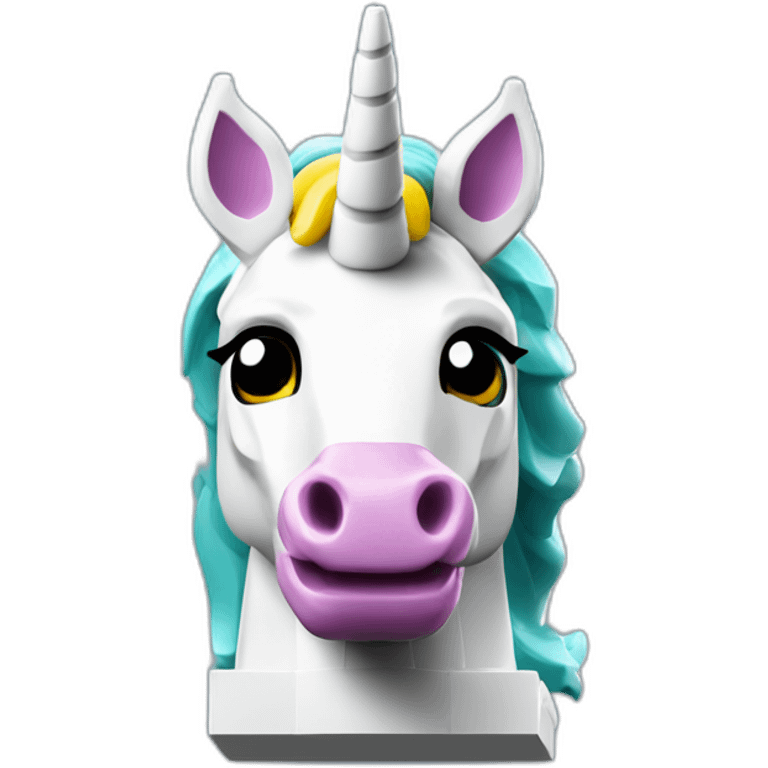 Lego Mini Figure Unicorn emoji