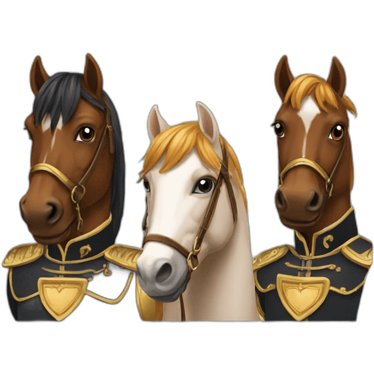 Cheval et cavaliers emoji