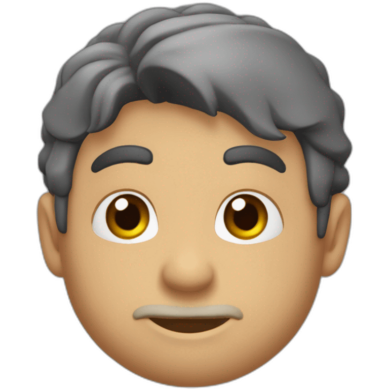 Chico moreno claro con un piercing en la oreja, poca barba y con el cabello peinado había arriba emoji