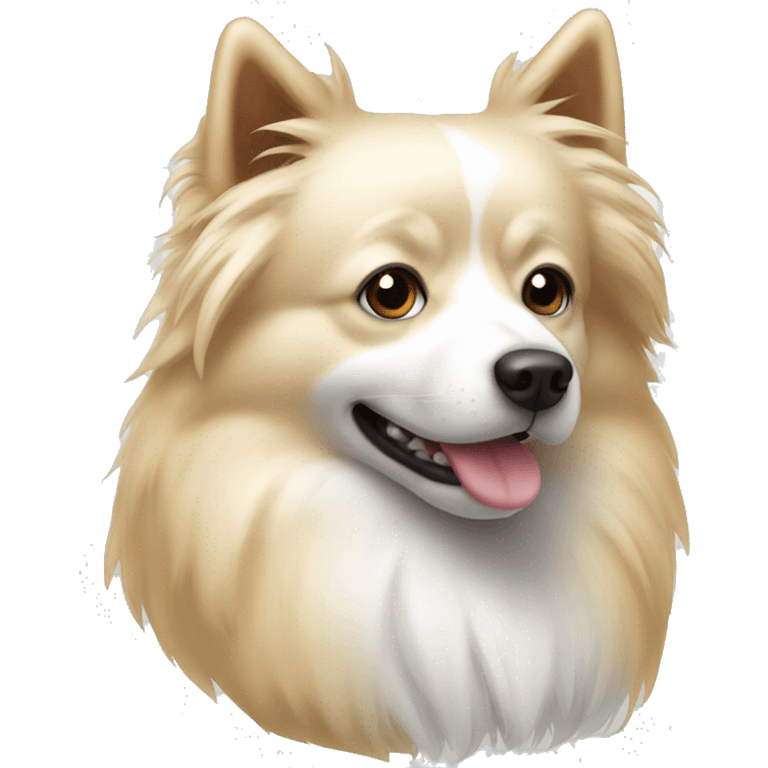 White and blonde spots spitz emoji